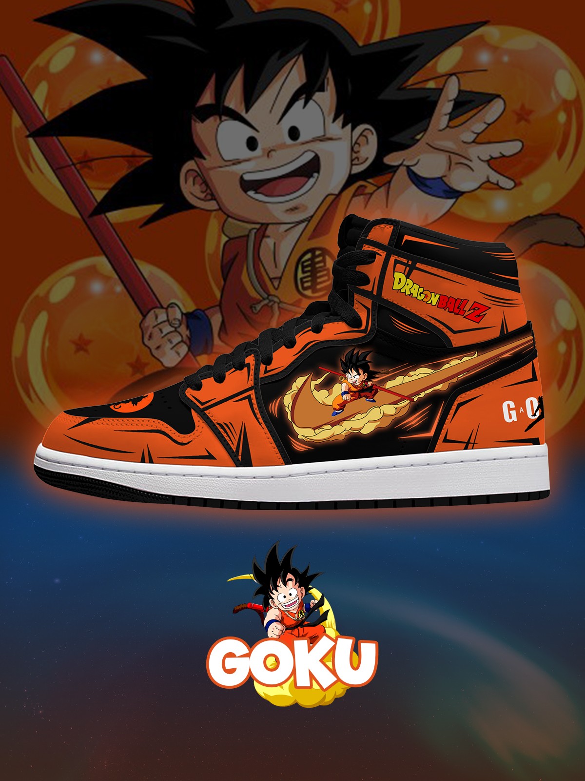 Zapatillas altas personalizadas de Son Goku V.2