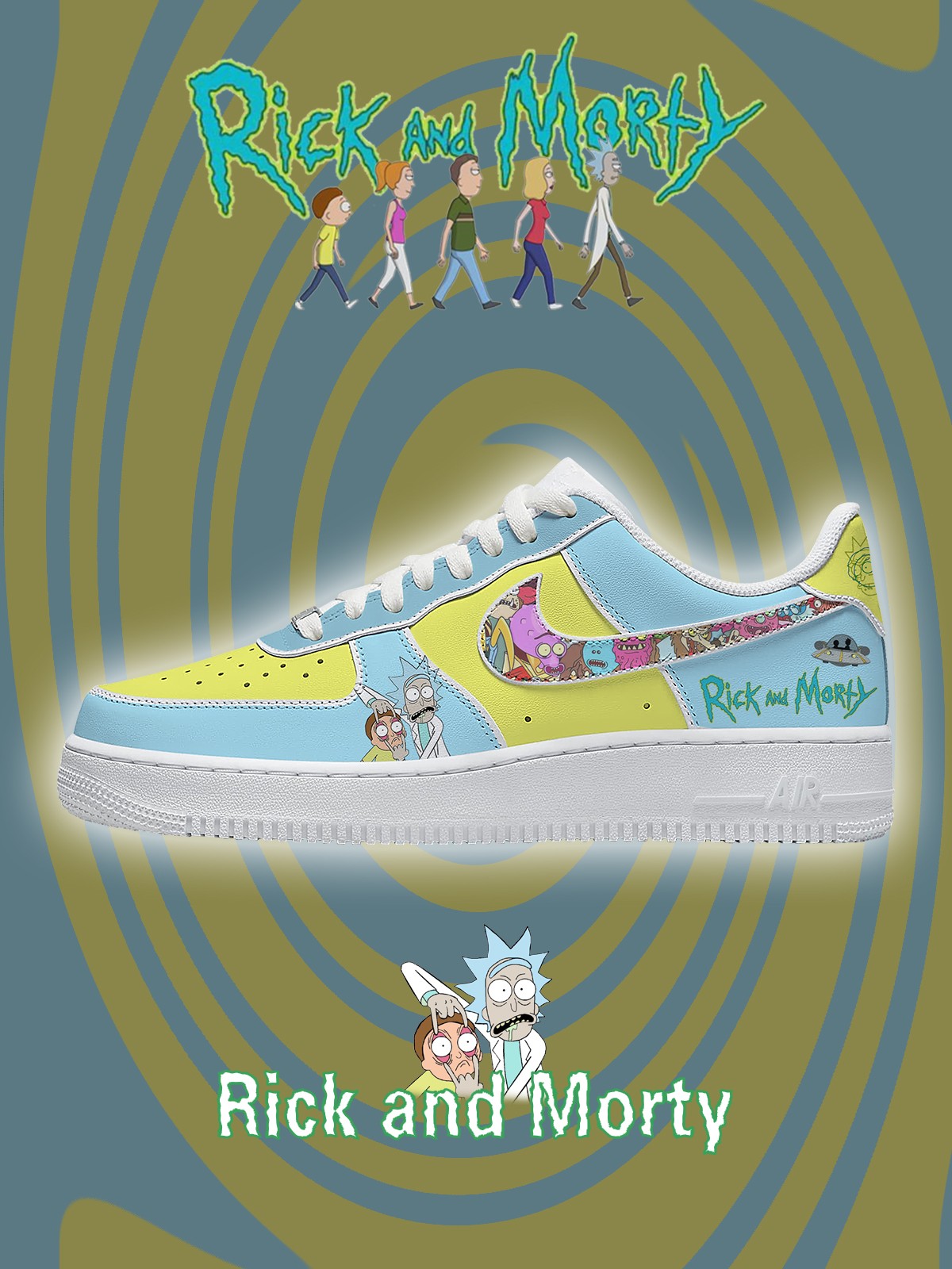 R and M V.1 Custom Air-Style Sneakers