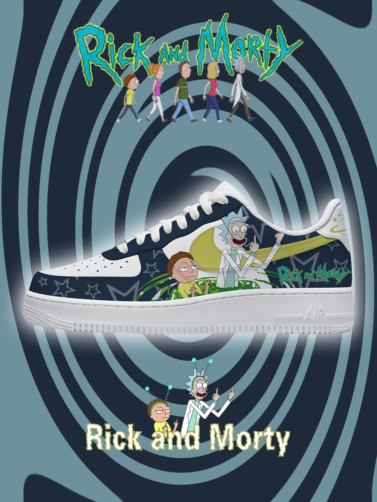R und M V.2 Custom Air-Style Sneakers