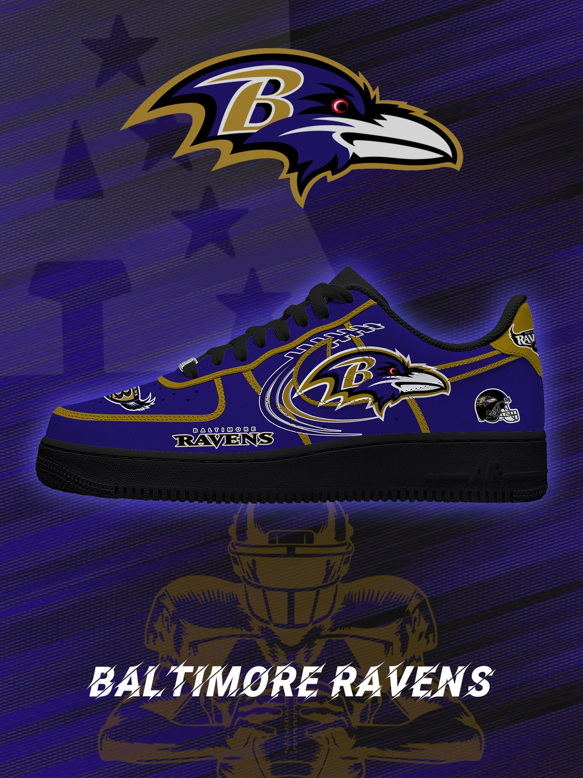 Zapatillas deportivas personalizadas Baltimore Football V.2 Air-Style