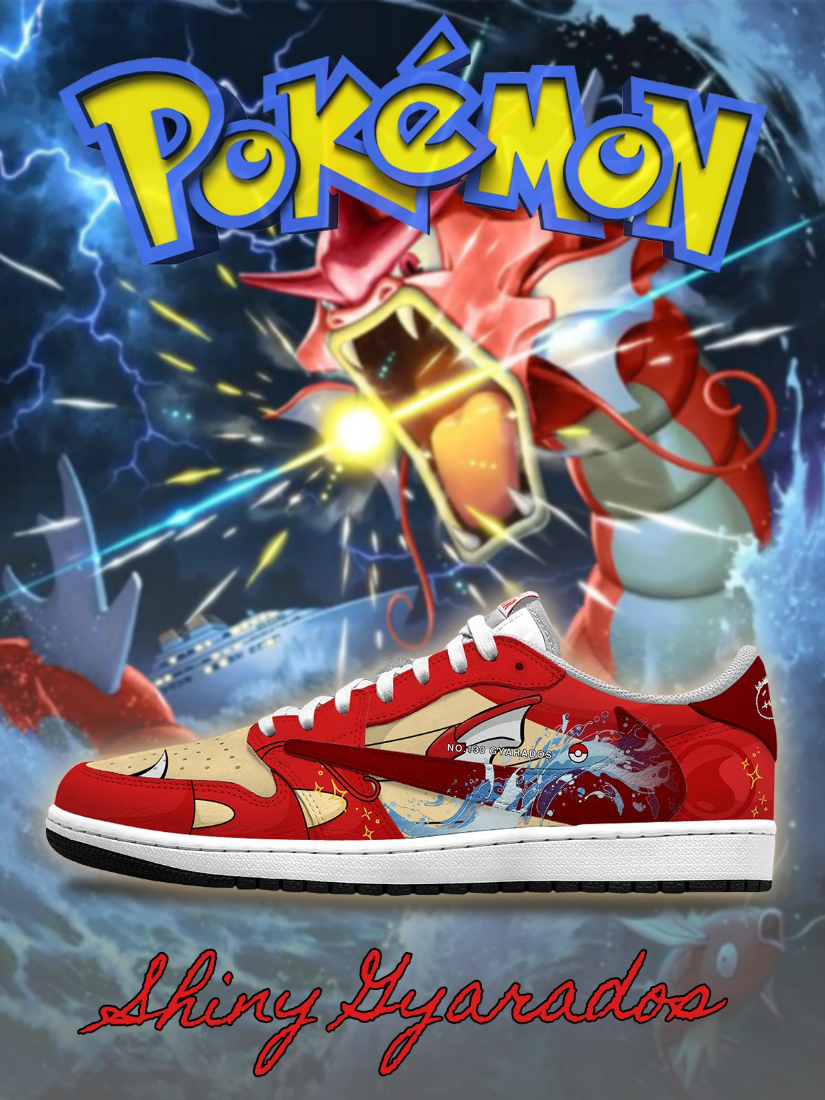 Shiny Gyarados V.1 Custom TS Low Sneakers