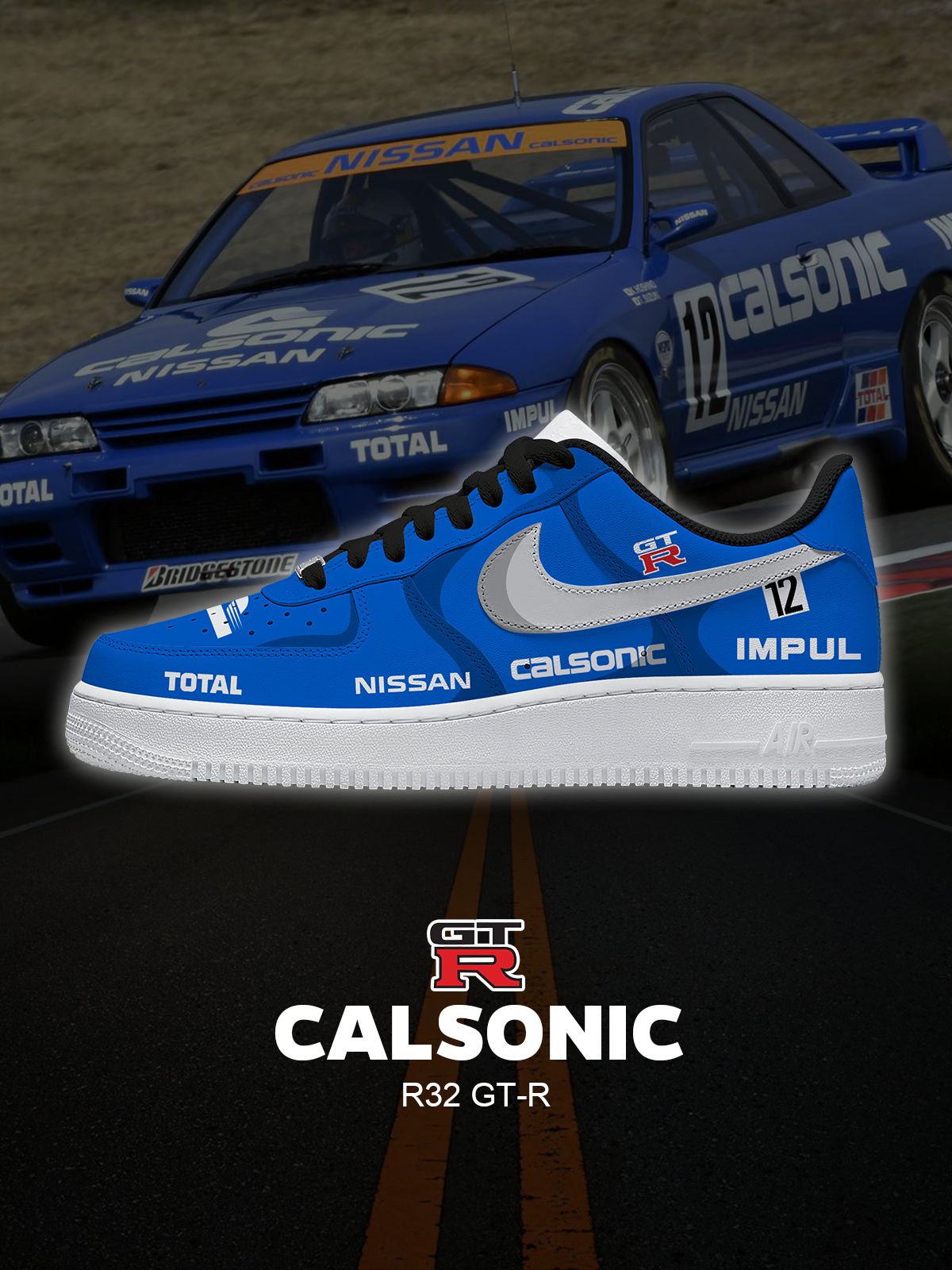 R32 GT-R Custom Air-Style Sneakers