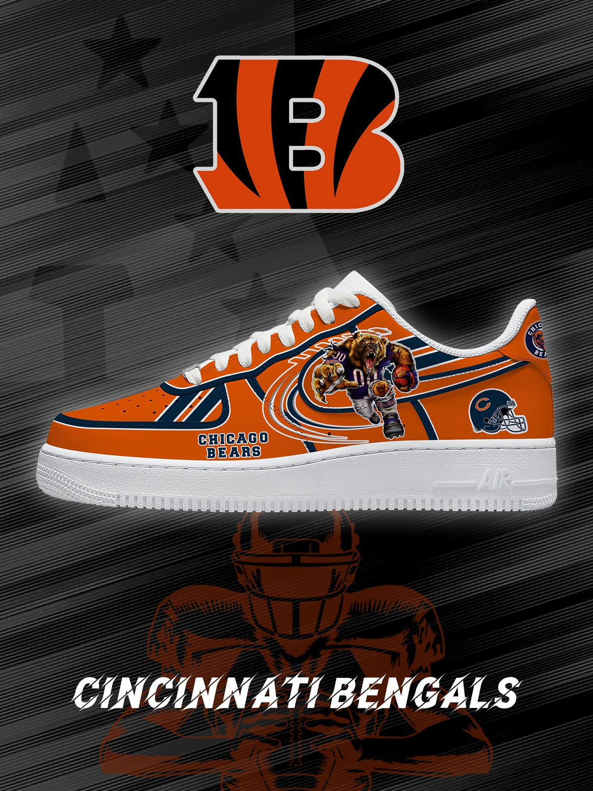 Zapatillas deportivas personalizadas Cincinnati Football V.2 Air-Style