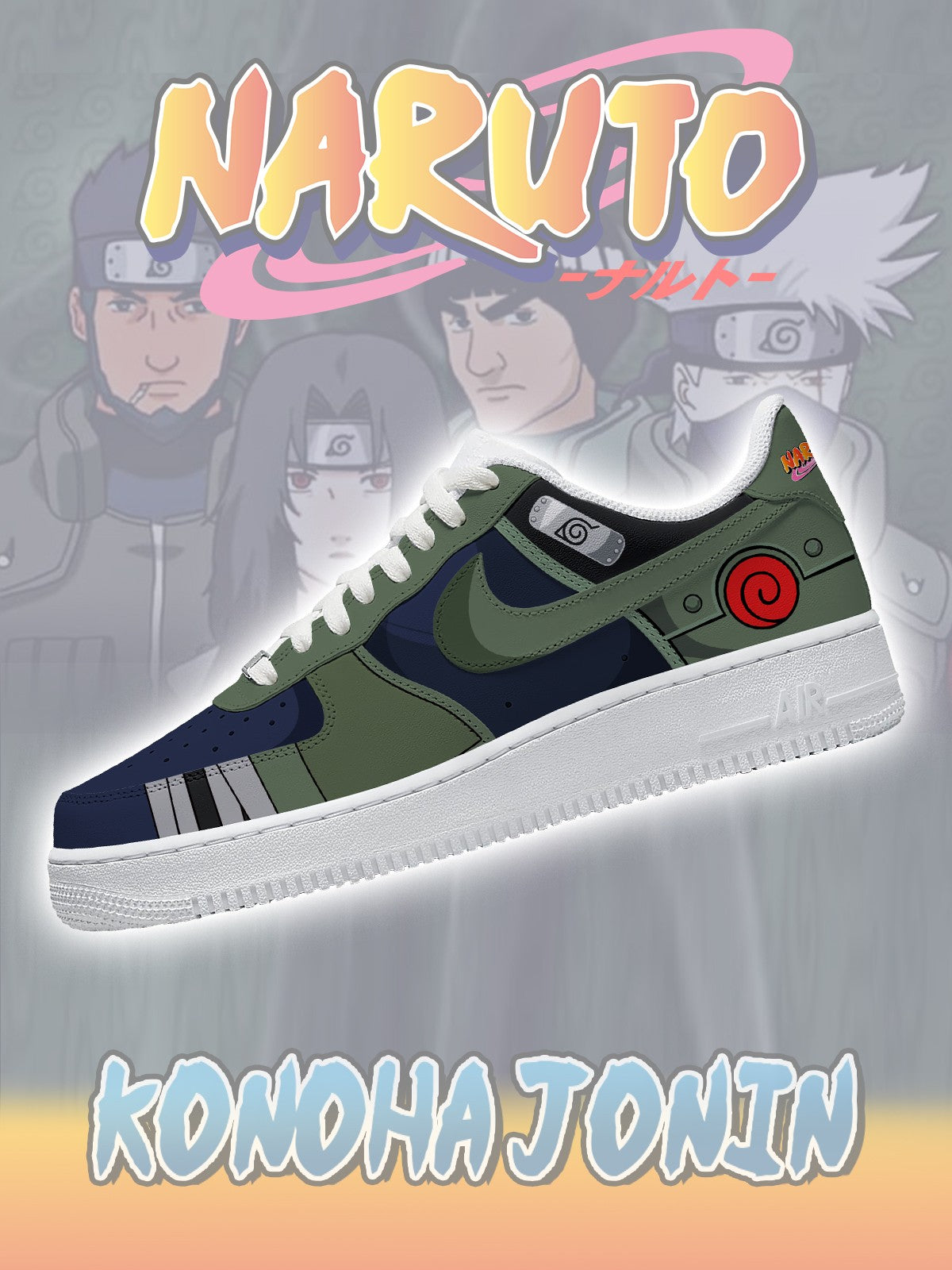 Konoha Jonin V.1 Custom Air-Style Sneakers