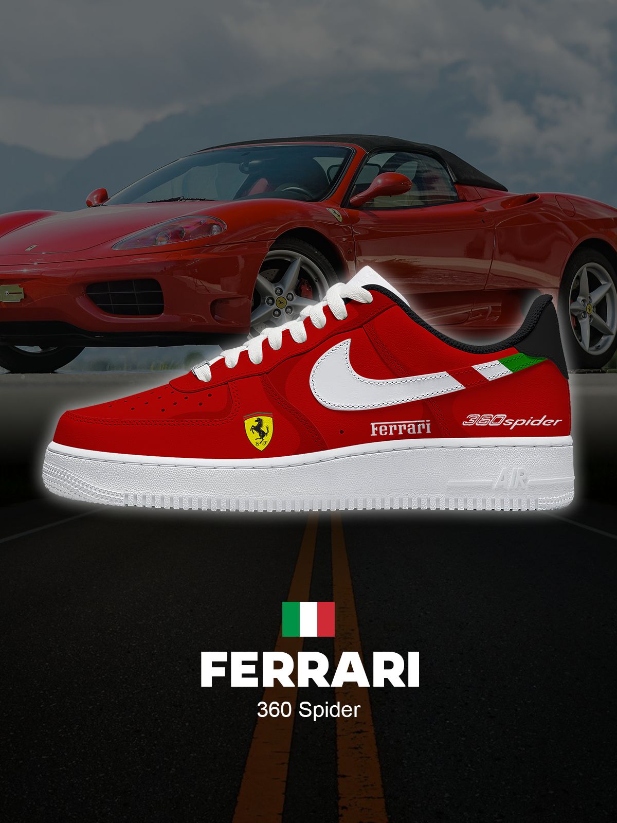 F 360 Spider Custom Air-Style Sneakers