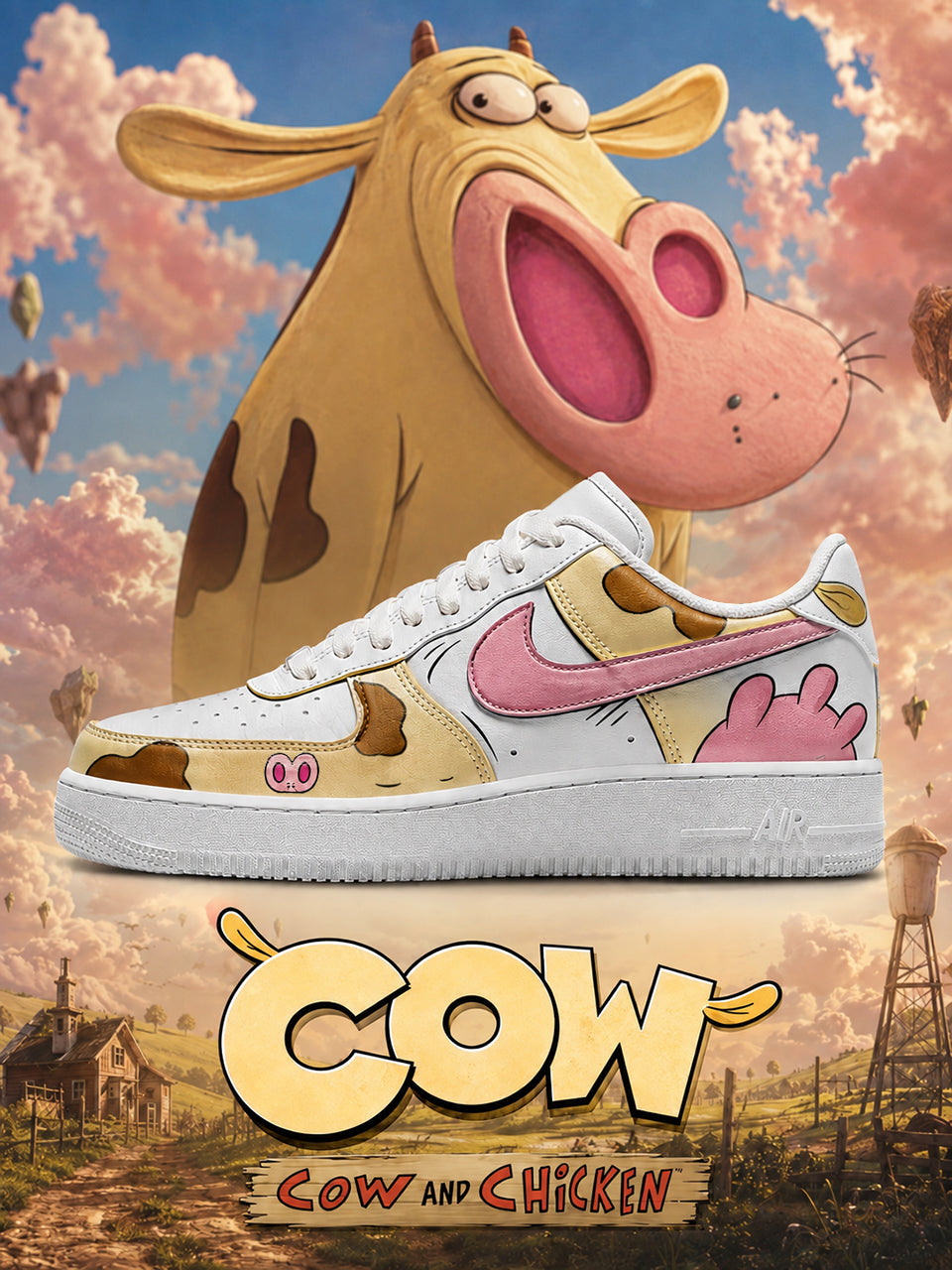 Cow V.1 Custom Air-Style Sneakers