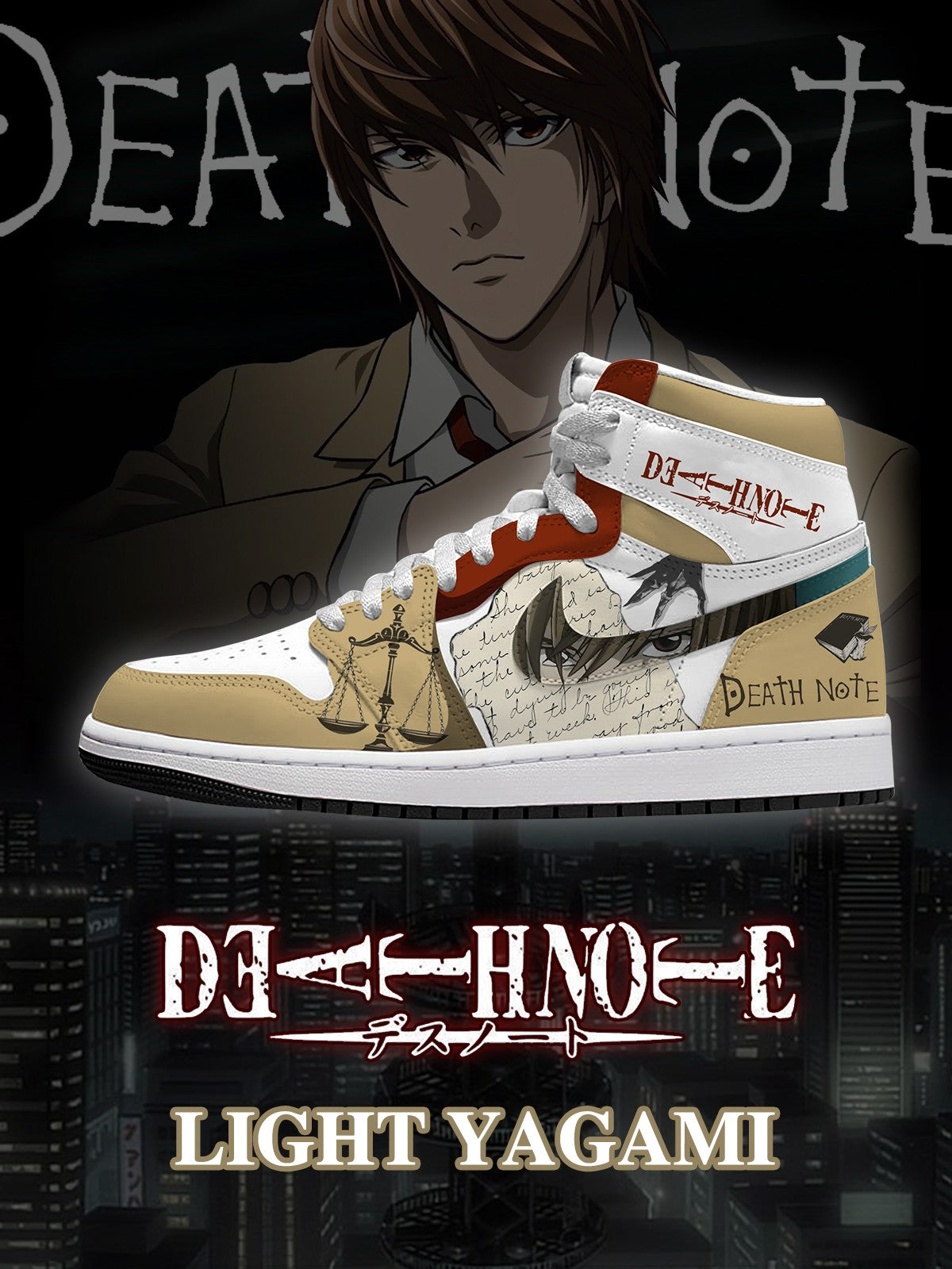 Zapatillas altas personalizadas Light Yagami V.2