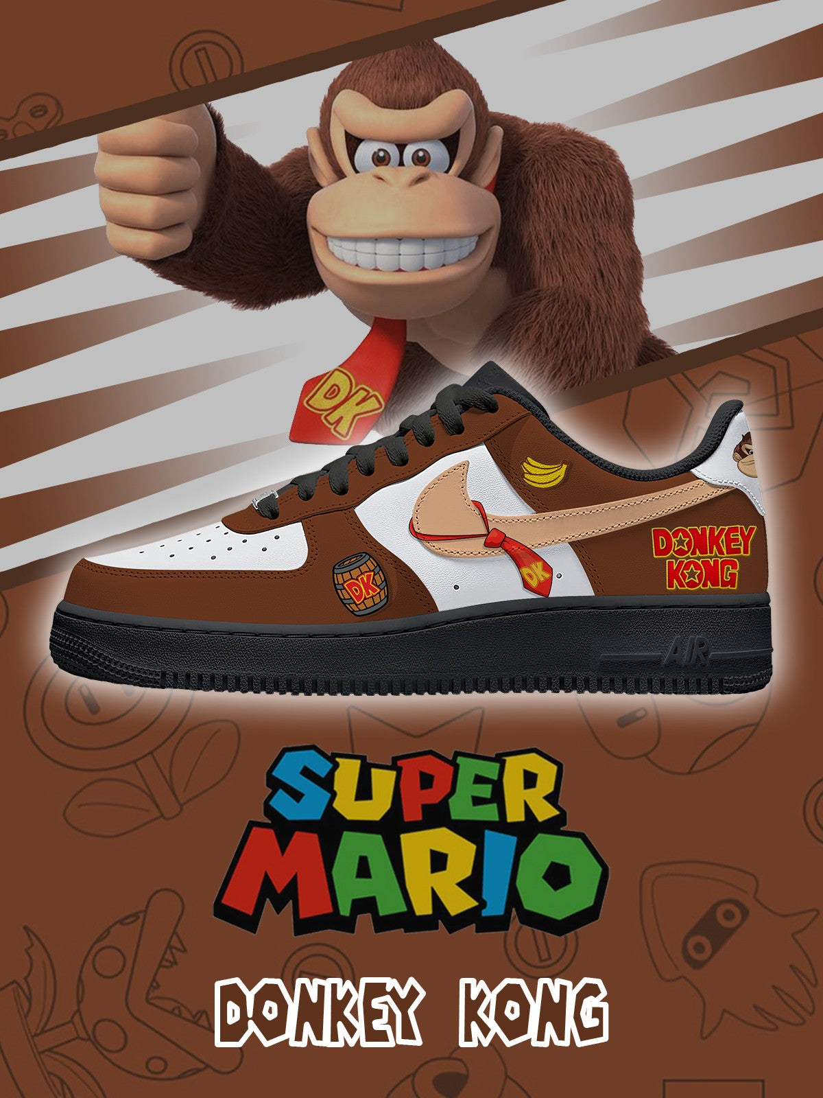 Donkey Kong V.2 Custom Air-Style Sneakers