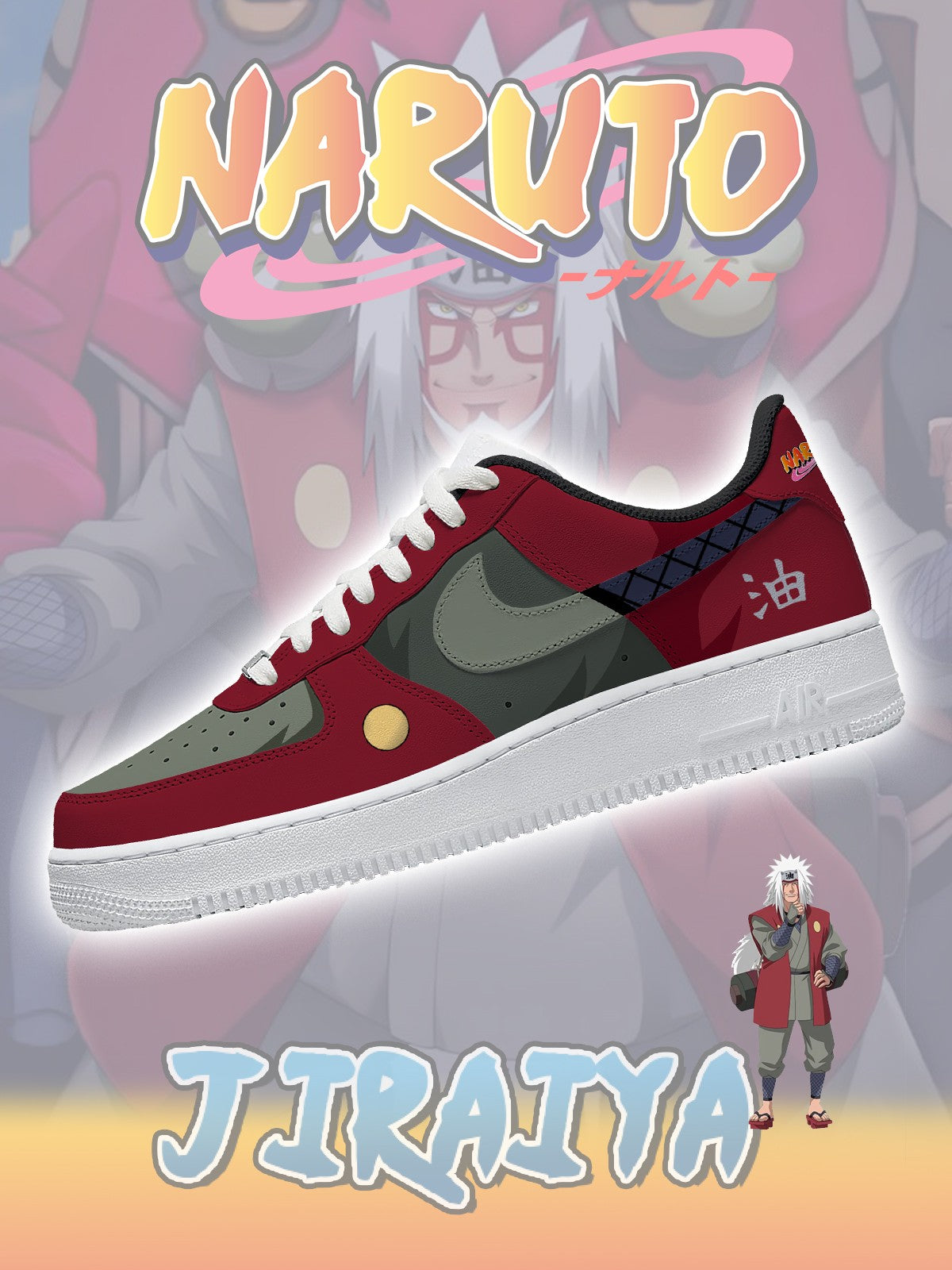 Sannin Jiraiya V.2 Custom Air-Style Sneakers