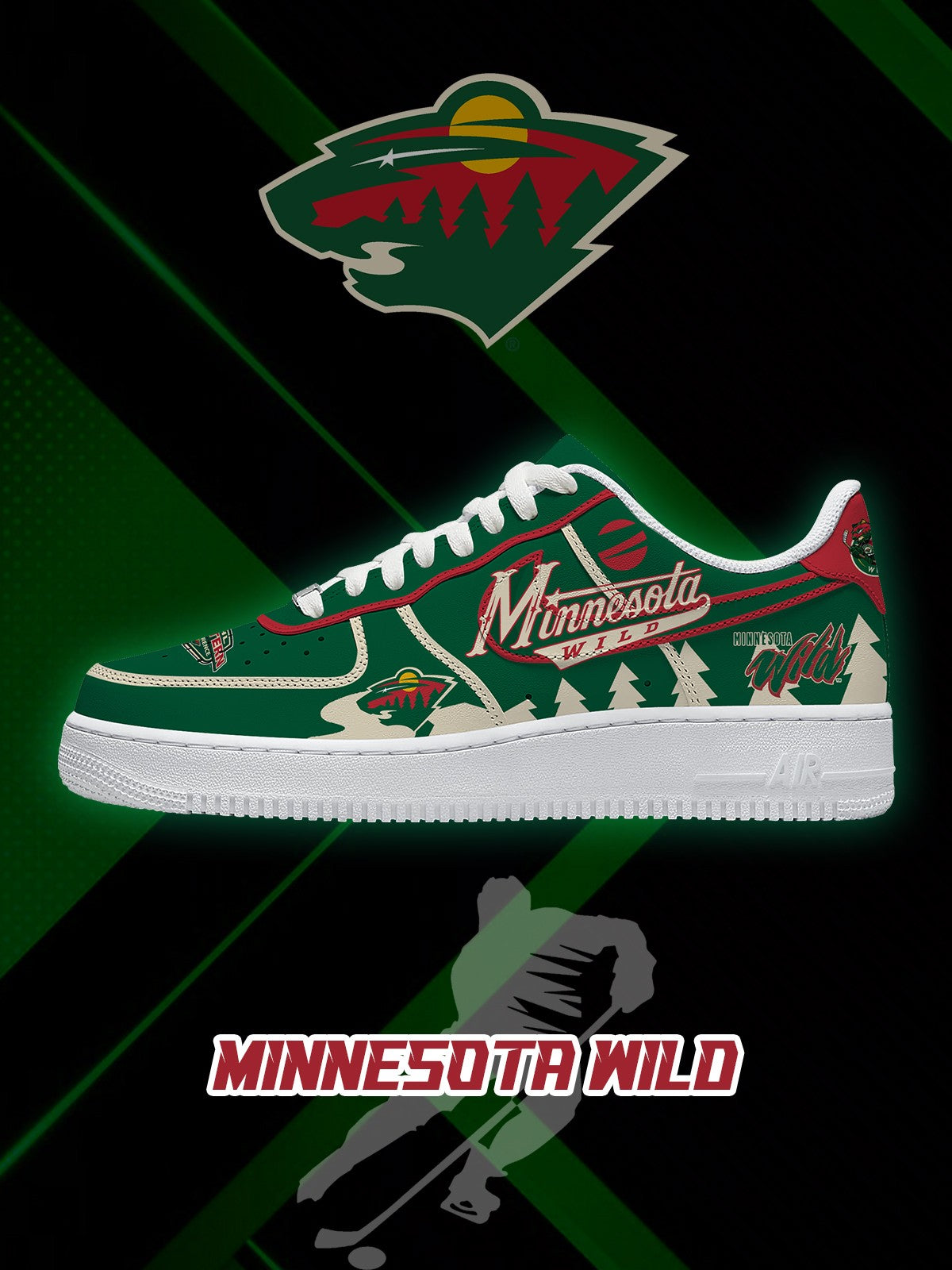 Zapatillas deportivas personalizadas Minnesota Hockey V.2 Air-Style
